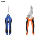 2PCS Gardening Scissors Set Ergonomic non-slip handles Safety lock pruning shears Beginner gardening set Can cut roses and