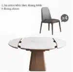 Slate Extendable Round Dining Table – base detail