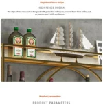 Wall Mount Wine Rack Bottle Wine Bar Cabinet Holder Adapt Single Miniature Black Cup Glass Storage Wine Cabinet Decor Szafeczki - Image 26