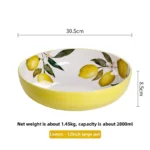 Creative Lemon Plate Ceramic Fruit Dish Ins Style Home Dining Thai Restaurant Tableware – styled in a modern Tabletop setting