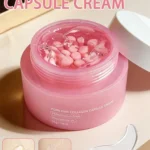 Pink Collagen Capsule Cream Niacinamide-Infused Lightweight Non-Greasy Face Moisturizer for Uneven Skin Tone Care