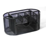 Sharkbang Large Capacity 9 Cell Metal Desk Organizer Mesh Desktop Pencil Pen Sundries Badge Holder Storage Box Stationery