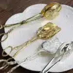 2pcs Food Tong Gold-plated Snack Cake Clip Salad Bread Pastry Clamp Baking Barbecue Tool Fruit Salad Cake Clip Kitchen