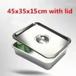 304 stainless steel plate tray rectangular square oven tray baking pot dish deep Japanese barbecue bbq cafeteria Storage trays - Image 16