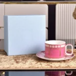 Crystal Swan Espresso Cup and Saucer Tea Set High Value Gift Box for Housewarming Present Luxury Tableware Cups and Mugs