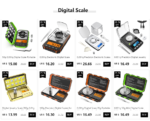 Digital kitchen scale 500g with stainless steel surface and LCD display showing weight