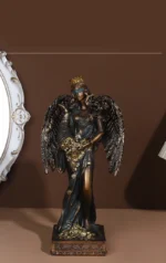 Resin Ornaments Blinded Greek Goddess Fortune Figurine Goddess of Good Fortune and Wealth Sculpture Home Office Decor