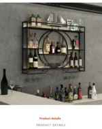 Wall Mount Wine Rack Bottle Wine Bar Cabinet Holder Adapt Single Miniature Black Cup Glass Storage Wine Cabinet Decor Szafeczki - Image 21