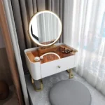 Modern dressing table with storage for makeup and jewelry - Goldoma luxury furniture