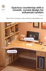 Large Computer Desk Bookshelf Corner Desks Home Desktop Computer Table L-shaped Long Writing Desks Double E-sports Gaming