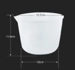 Flexible silicone measuring cup with printed scale for epoxy resin and candle making