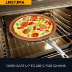 Goldoma nonstick frying pan with ceramic titanium coating on a stove