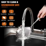 Stainless Steel Spider Strainer Skimmer Ladle for Cooking and Frying, Kitchen Utensils Wire Strainer Pasta Spoon – styled in