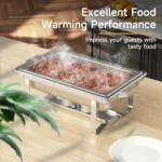2/4/6Pack Chafing Dish Buffet Set Stainless Steel 8QT Food Servers and Warmers Fuel Holder for Party Catering Wedding - Image 13