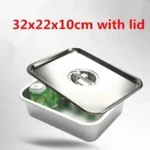 304 stainless steel plate tray rectangular square oven tray baking pot dish deep Japanese barbecue bbq cafeteria Storage trays - Image 21