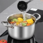 316 stainless steel soup pot Extra thick food grade soup pot Thickened double ear pot Electromagnetic furnace gas special pots - Image 4