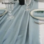 2 -10 Meters Cotton Table Runner Retro Textured Gauze Cloth Vintage Linen for Dining Weddings Party Christmas Decoration