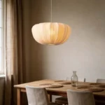 Nordic Minimalist Wabi Sabi Fabric Chandelier Living Dining Room Bedroom Pendant Light Indoor Home Decor Hanging Lamp