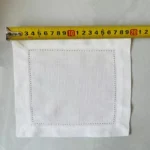 12pcs Table Napkins Wedding Party Dinner Table White Cloth Napkin Restaurant Home Napkins Cotton Linen Handkerchie 4 Size