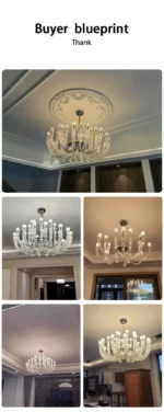 Art Deco Design Elegant Lighting Fixture Luxury Crystal Chandelier Hanging Geometric Hollow Glass Chandelier Ceiling Light