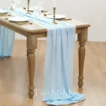 2-10Meters Pure Cotton Table Runner Retro Burr Texture Gauze Cloth Dining Vintage Wedding Party Christmas Linen Decoration