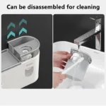 Automatic Toothpaste Dispenser Magnetic Adsorption Inverted Toothbrush Holder With Cup Toothpaste Bathroom Storage Rack Set
