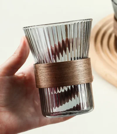 Glass Coffee Mug Wood Handle Espresso Glass Cup Glasses Whiskey Glass Kawaii Cup Coffeeware Beautiful Tea Mugs Beer Mug Cute