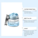 Copper Peptides GHK Cu Beef Tallow Balm with Manuka Honey Deep Moisturizer for Mature Dry Sensitive Skin Face and Body Care