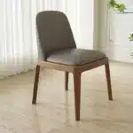 Slate Extendable Round Dining Table – side view