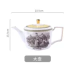 Nordic retro European tableware porcelain plates cups saucers pots high-end luxury sets creative home gifts – base detail