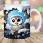 3D cute owl mug 11oz creative coffee mug bird lover friends christmas gift mug home juice cup