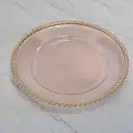 100 PCS Charger Plate 13 Inches Plastic Decorative Wedding Centerpieces Event Party Decoration Dinner Tableware Show Tray