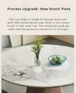 Slate Extendable Round Dining Table – angled view