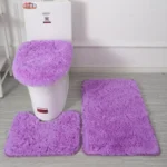 3Pcs/set Bath Mat Set Soft Fluff Shower Carpet Non-slip Floor Mat for Bathroom Toilet Rugs Toilet Lid Cover Bathroom Products - Image 10