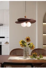 2026 Wabi Sabi Wicker Hanging Chandelier Light Fixture Vintage Glass Bubble Pendant Lamp For Dining Room Bedroom Living Room