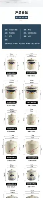 Ceramic Stew Pot Japan Plum Blossom Stew Bowl Double Lid Stewed Bird's Nest Steamed Egg Double Handle Egg Cup Kitchen