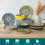 vancasso 6/12 Piece Porcelain Dinner Plates Crockery Breakfast Plate Set Scratch Resistant Flat Plates Dinnerware Set for 6