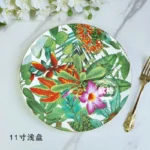 Tropical Rainforest Series Western Food Plate, Rice Bowl, Soup Pot, Tableware, Wizard of Oz Bone Porcelain Tableware, Gift