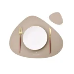 Inyahome PU Leather Dual Sided Placemat and Coaster Set Upgraded Coffee Mats Home Kitchen Dining Table Place Mats Nordic