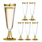 48PCS Disposable Red Wine Glass Plastic Champagne Flutes Glasses Cocktail Goblet Wedding Party Supplies Bar Drink Cups