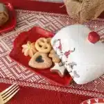 Creative Christmas Ceramic Cookies Jar Rectangular Dinner Plate Round Santa Claus Tableware Household Dessert Fruit Snack