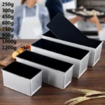 Square toast Bread Baking Tray Cake box Mold with Lid Aluminum Alloy Non-stick Pan Mini Baking Tray Baking Box Diy Cake Bakeware