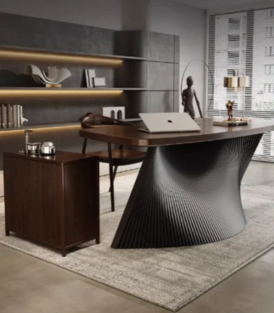 Asthetic Manager Executive Desk Modern Luxury Designer Workstation Office Table Conference Black Mesa De Escritorio Home