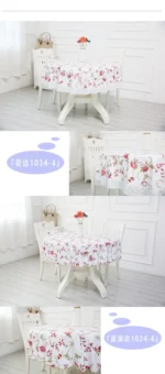 PVC Hotel Waterproof and Oil Proof Large Round Tablecloth Hotel Plastic Round Table Cloth Wash Free and Scald Proof Table