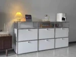 Modern Living Room Cabinet Modular Sideboard Storage Cabinets Combination TV Stand for Customizable Steel Frame Wood  Furniture - Image 49