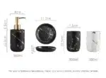 Marble Soap Dispenser Pump Bottle Ceramic Bathroom Accessory Set Home Couple Mouthwash Cup Soap Dish Washing Tools Luxury