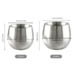 150ml 200ml Durable Coffee Mug Espresso Cup,Double Insulation 304 Stainless Steel coffe Cups Kitchen tools coffee