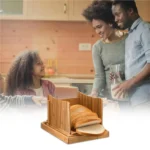 Bamboo Bread Slicer Board Set Home Use Efficient Simple Manual Slicing Tool Bakeware Accessory Slice Tray Accessories - Image 3