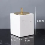Minimalist Volakas White Natural Marble Set for Bathroom Luxury Soap Dispenser Toothbrush Holder Tray Bathroom Set