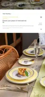 Nordic retro European tableware porcelain plates cups saucers pots high-end luxury sets creative home gifts – close-up detail